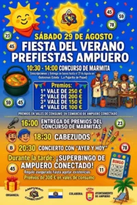 Cartel Fiesta del Verano y Prefiestas en Ampuero 2026 | Ampuero Conectado